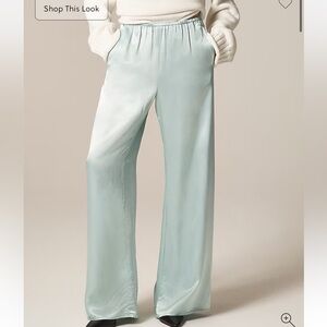 NWT Jcrew Cosmo pant in luster charmeuse faded mint M